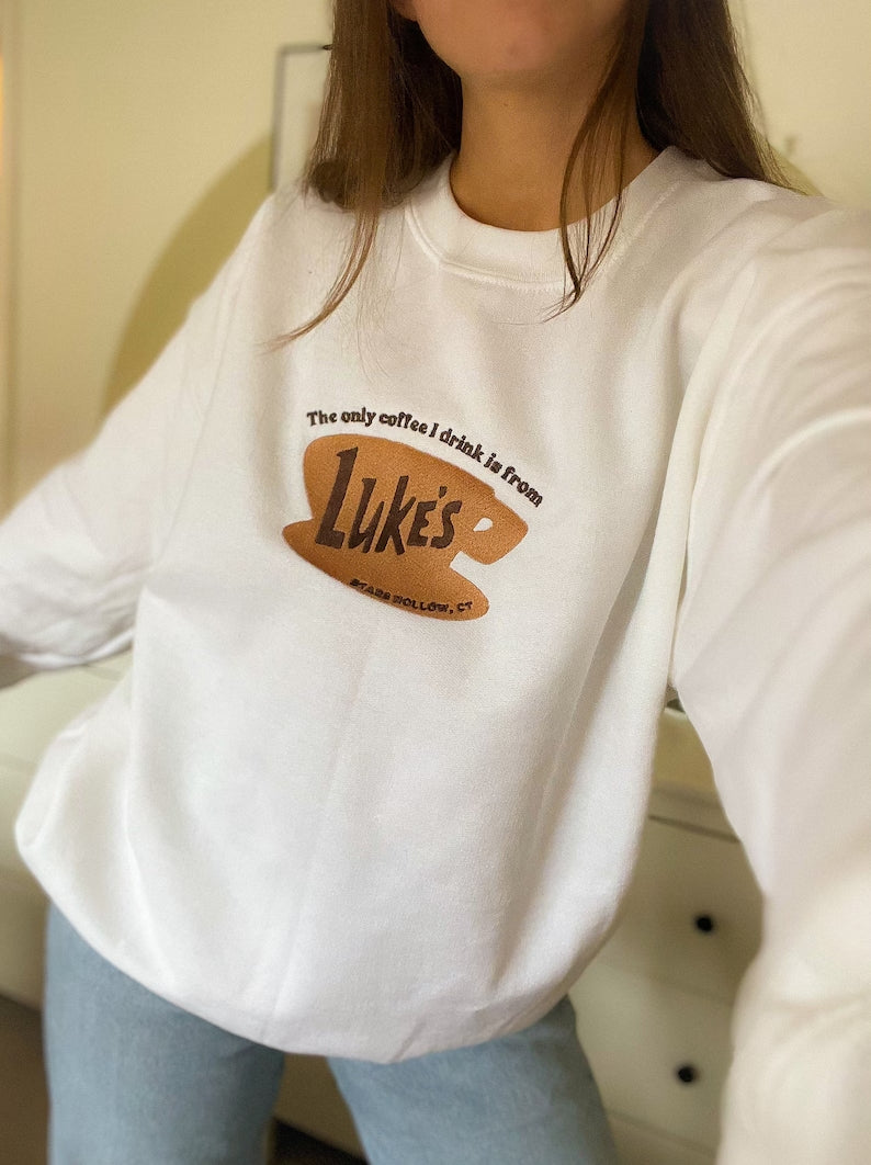 "The Only Coffee I Drink Is From" Embroidered Sweatshirt - Buy One Get One 50% OFF