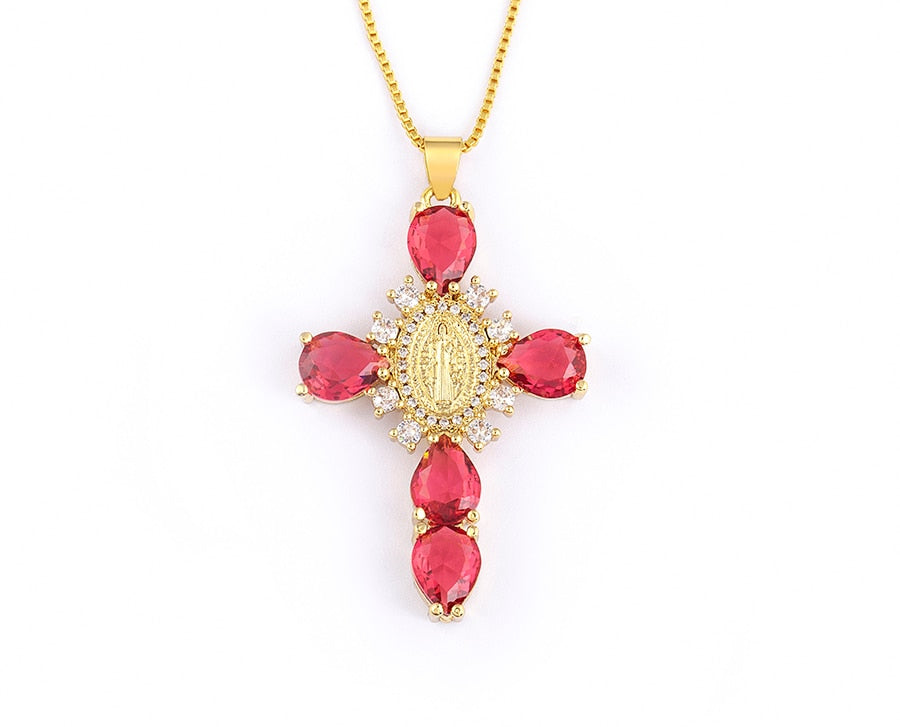 Virgin Mary Cross Necklace | Buy One Get One 50% Off