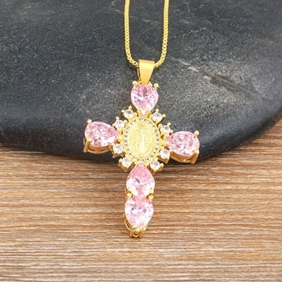 Virgin Mary Cross Necklace | Buy One Get One 50% Off