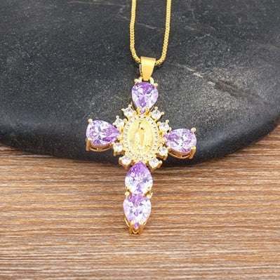 Virgin Mary Cross Necklace | Buy One Get One 50% Off